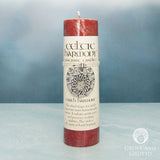 Celtic Harmony Pillar Candle with Pewter Pendant (Earth Harmony)