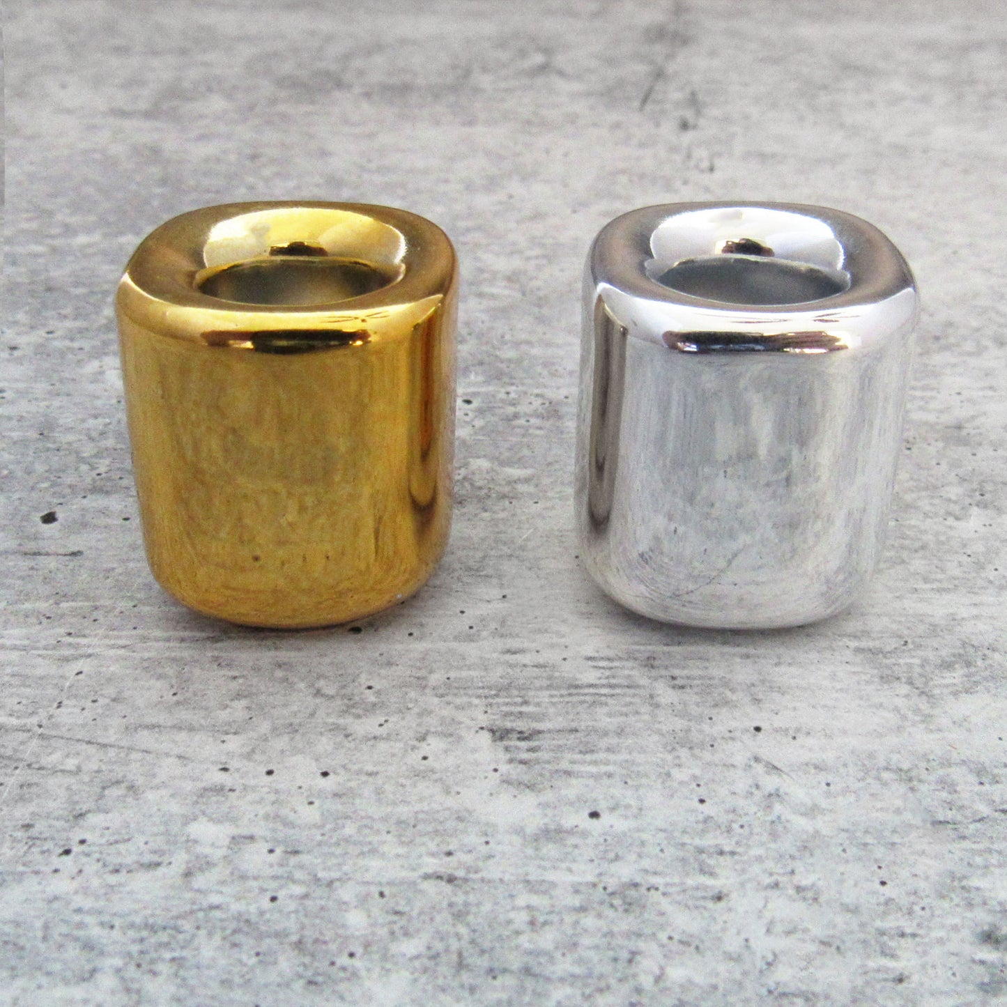 Ceramic Chime Candle Holder (Silver)