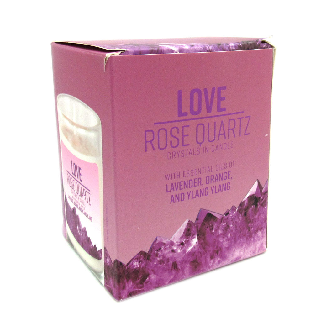 Love (Rose Quartz) Crystal Energy Candle - 10 oz