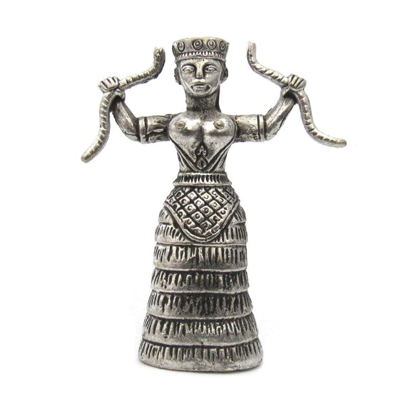 Snake Goddess Mini Figurine (Pewter)
