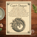 Earth Dragon Parchment Poster (8.5" x 11")