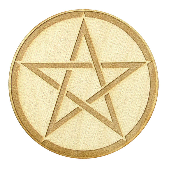 Pentagram Engraved Altar Tile (4 Inches)