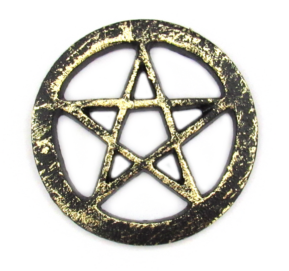 Pentagram Altar Tile (Black with Gold)