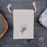 Lavender Embroidered Cotton Bag