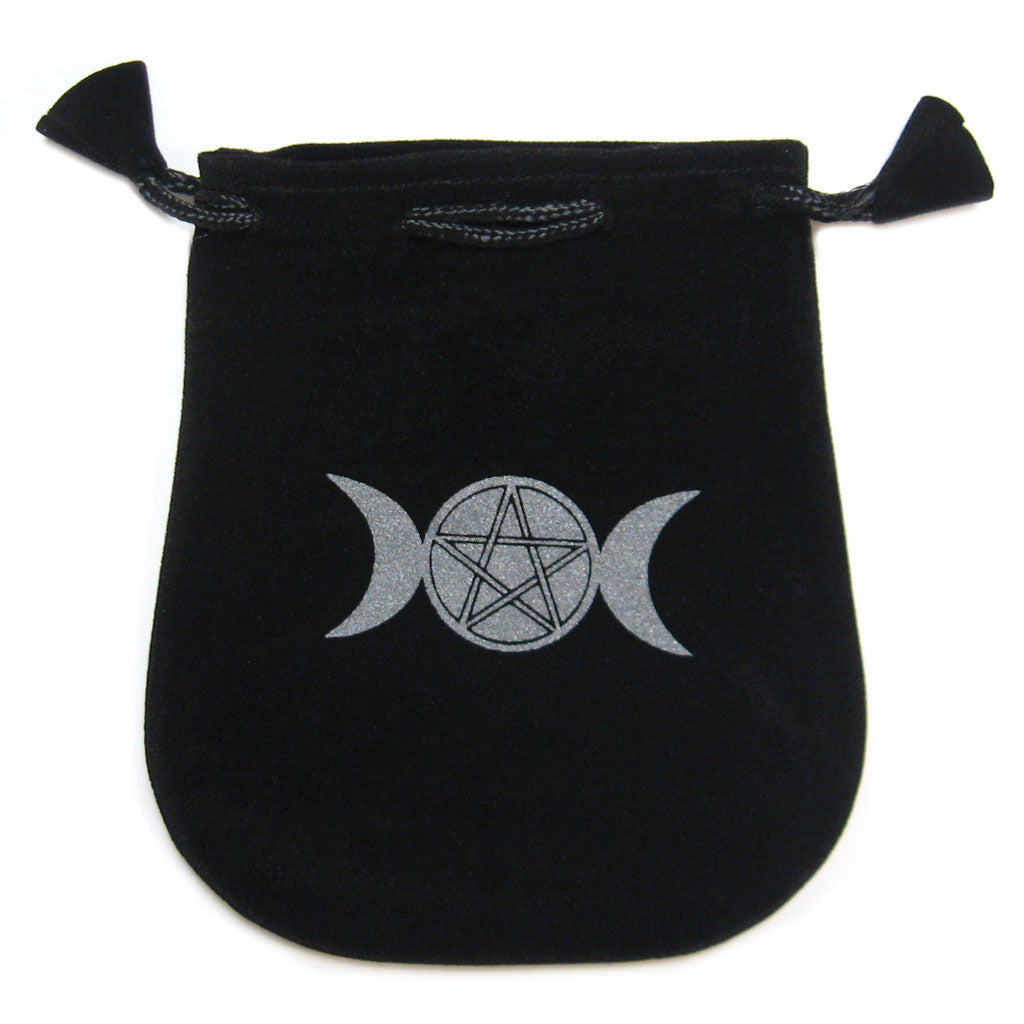 Triple Moon Velveteen Bag