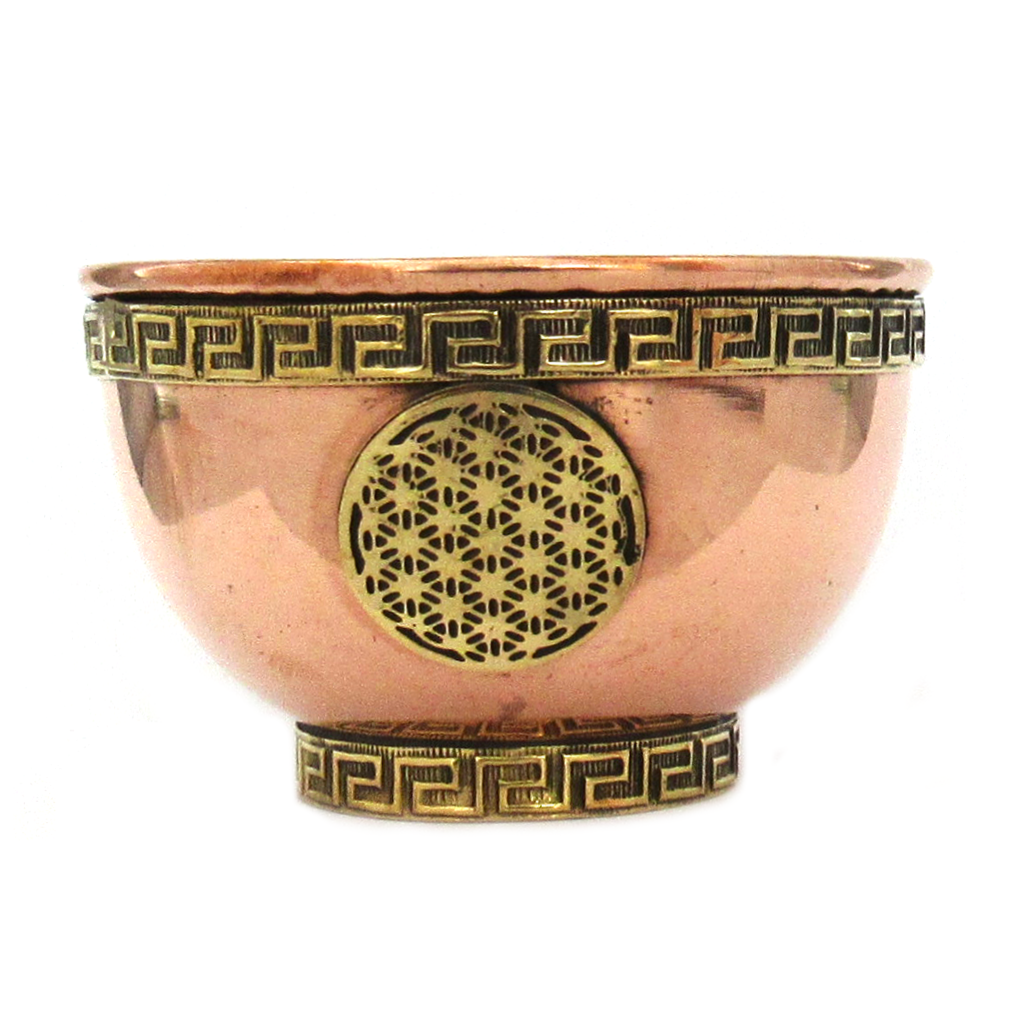 Flower of Life Copper Offering Bowl (3 Inches)