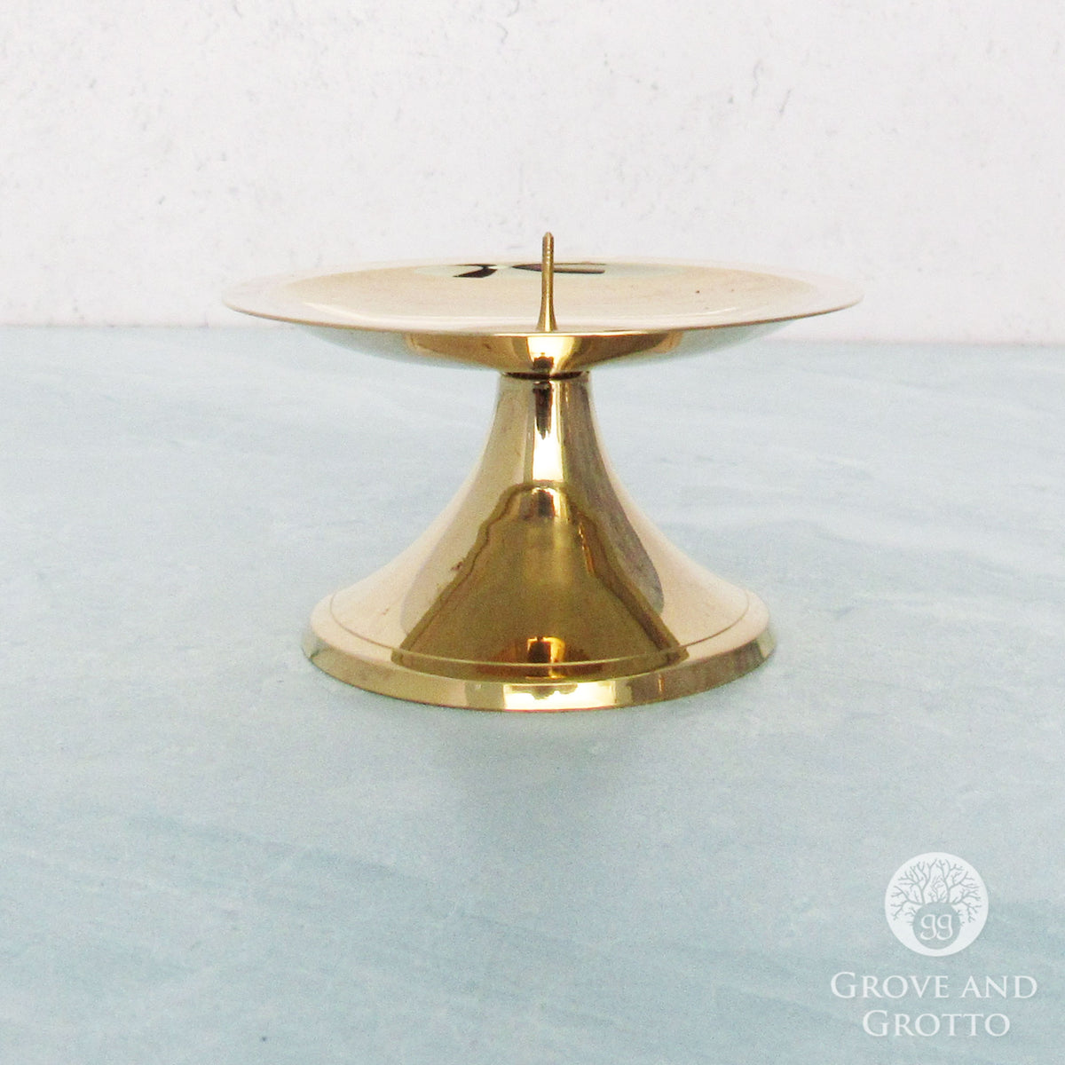 Brass Spike Candle Holder Grove and Grotto