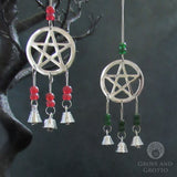 Pentagram Chime with Beads (Red)