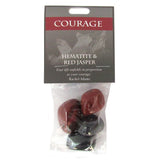 Courage Gemstones (Hematite and Red Jasper) - Package of 4