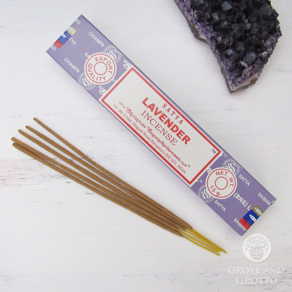 Lavender Incense Sticks (15 g) by Satya Grove and Grotto