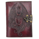 Moon Goddess Leather Journal with Latch