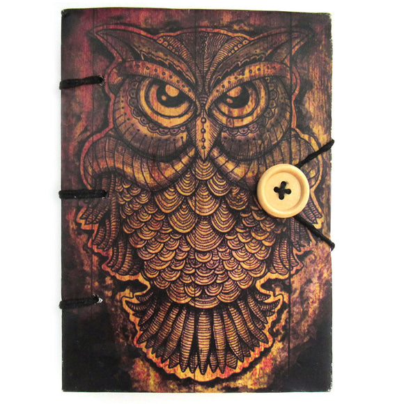 Golden Owl Hardcover Journal