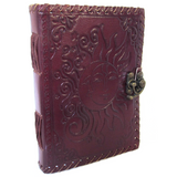 Sun and Moon Leather Journal with Latch