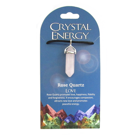 Rose Quartz (Love) Crystal Energy Pendant