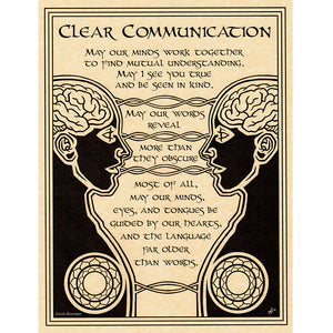 Clear Communication Parchment Poster (8.5" x 11")