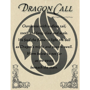 Dragon Call Parchment Poster (8.5" x 11")