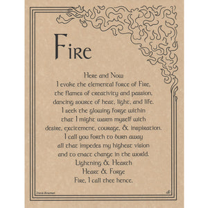 Fire Evocation Parchment Poster (8.5" x 11")