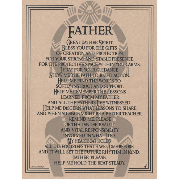 Father Prayer Parchment Poster (8.5