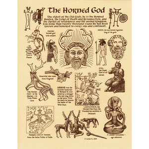Horned God Parchment Poster (8.5" x 11")