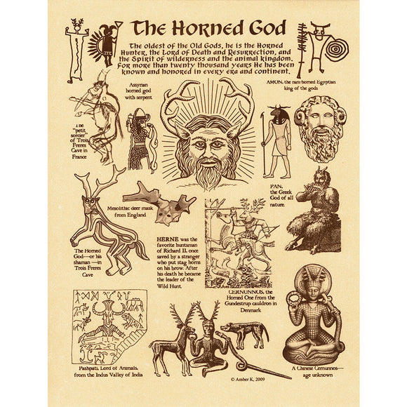 Horned God Parchment Poster (8.5
