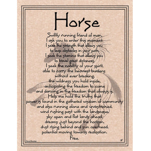 Horse Prayer Parchment Poster (8.5" x 11")