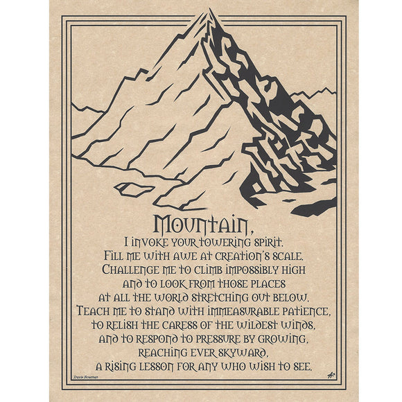 Mountain Prayer Parchment Poster (8.5