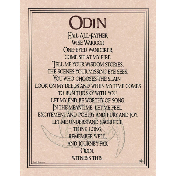 Odin Parchment Poster (8.5