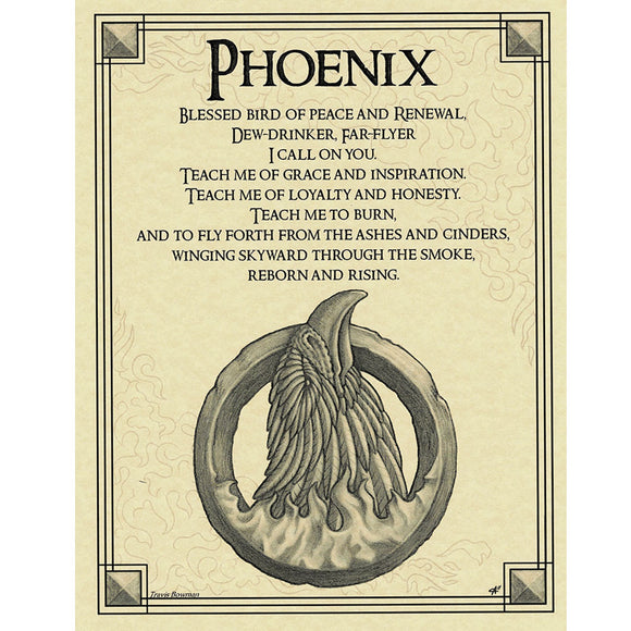 Phoenix Parchment Poster (8.5