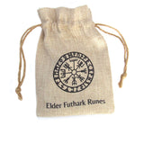 Wooden Rune Set with Printed Bag