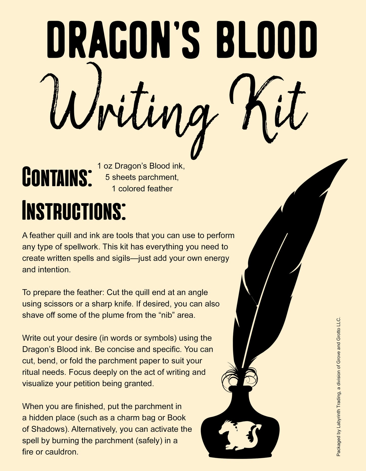 Dragon's Blood Spell Writing Kit