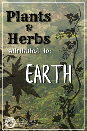 What plants and herbs are attributed to Earth?