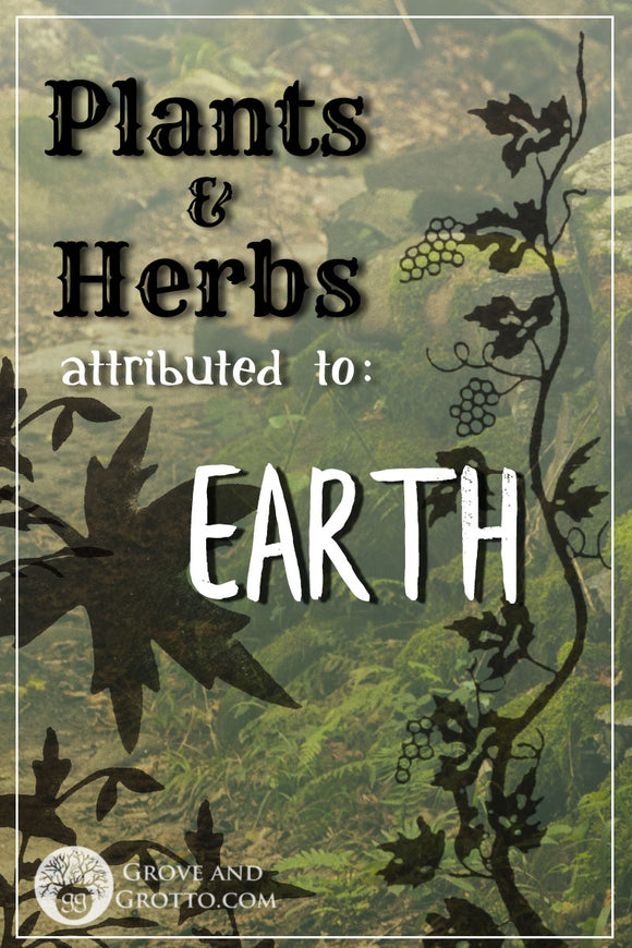 What plants and herbs are attributed to Earth?