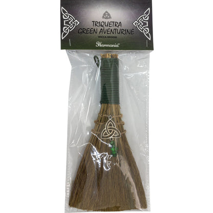 Mini Besom (Triquetra with Green Aventurine)