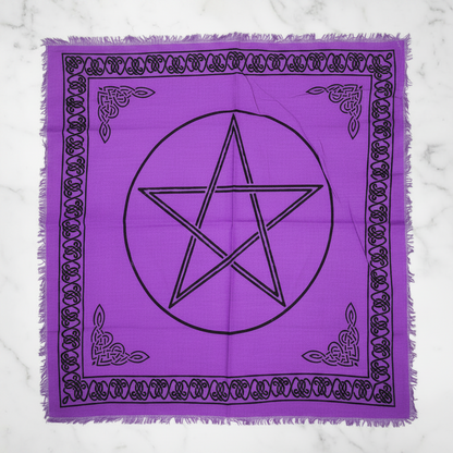 Purple Pentagram Altar Cloth (24 Inches)