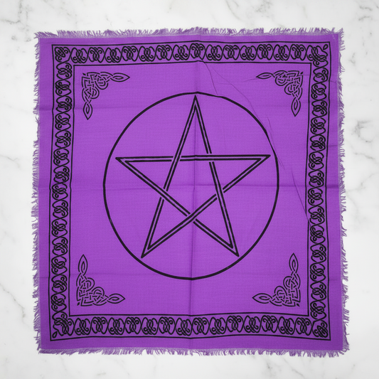 Purple Pentagram Altar Cloth (24 Inches)