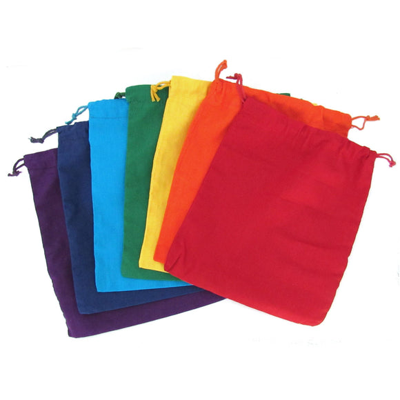 Cotton Drawstring Bags (Set of 7 Colors)