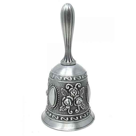 Floral Altar Bell (Pewter Color)