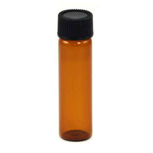 Amber Glass Bottle with Cap (2 dram)