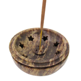 Carved Stone Dish with Lid