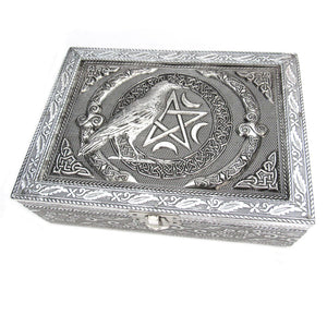 Silver Raven Trinket Box