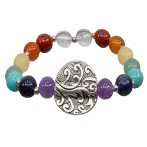 Seven Chakras Beaded Bracelet with Tree of Life