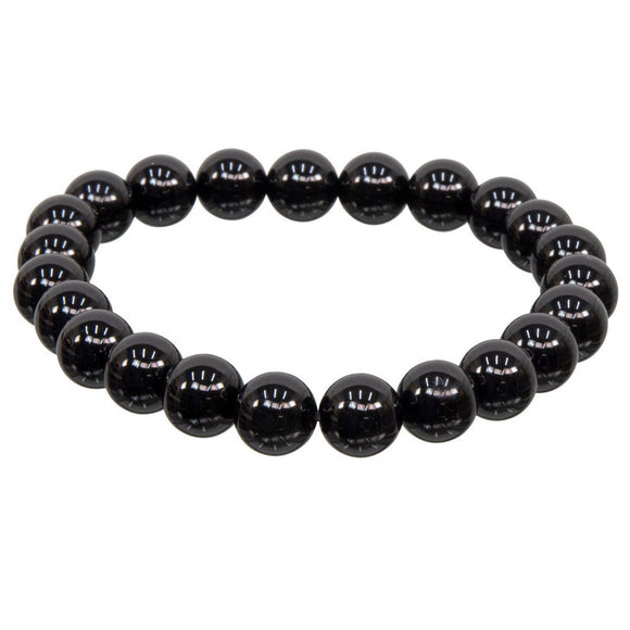 Obisidan Round Bead Bracelet (8mm)