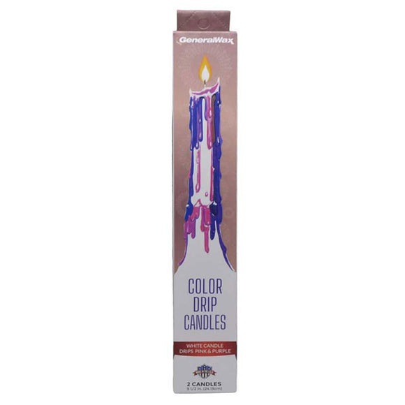 Pink and Purple Drip Candles (Package of 2)