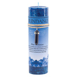 Abundance Pillar Candle with Blue Goldstone Pendant