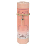 Clarity Pillar Candle with Pink Aventurine Pendant
