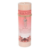 Serenity Pillar Candle with Rhodonite Pendant