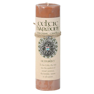 Celtic Harmony Pillar Candle with Pewter Pendant (Sexuality)