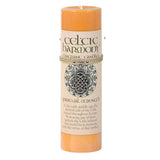 Celtic Harmony Pillar Candle with Pewter Pendant (Spiritual Strength)