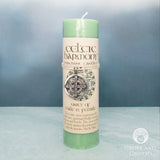 Celtic Harmony Pillar Candle with Pewter Pendant (Unity of Male and Female)