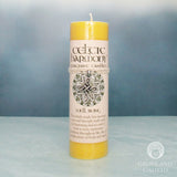Celtic Harmony Pillar Candle with Pewter Pendant (Well Being)